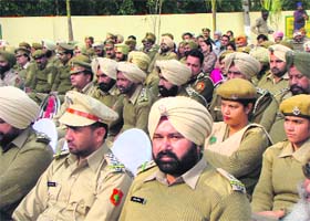 Staff of the Forest Department during a recent interaction with the Forest Minister in Phillaur