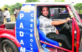Pranab Gill who participated in the recently held Autocross and Motocross-cum-Off Road Challenge-2012 at Phase VIII in Mohali