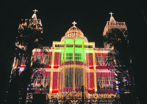 The Kalvary Church decked up for the Christmas celebrations in Ludhiana.