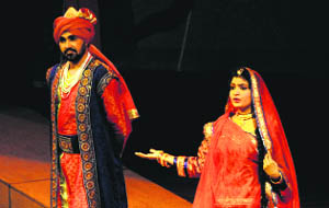 Artistes stage a play, “Panch Naad Da Pani”, at the Tagore Theatre, Sector 18, in Chandigarh on Saturday.