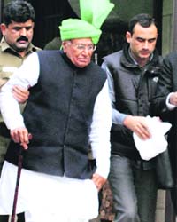 INLD supremo OP Chautala being taken to jail after the verdict on Wednesday