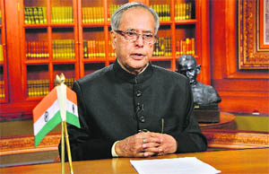 President Pranab Mukherjee addresses the nation on Friday on the eve of the 64th Republic Day of the country. 