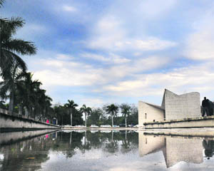A cloudy sky over the Gandhi Bhawan, Panjab University, captured by Tribune photographer S Chandan in Chandigarh on Wednesday.