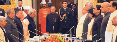 President Pranab Mukherjee at the Governors Conference in New Delhi on Monday. 