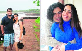 Atul Nagar with his fiancée Ravideep Kaur and Tanya Mohan with Vivek Siwatch