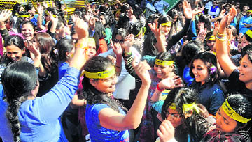 A One Billion Rising rally in New Delhi on Thursday.