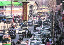 Life in Srinagar returns to normalcy after the Kashmir valley remained shut for nine days following the hanging of Afzal Guru, in Srinagar on Monday.  PTI 
