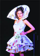 A model sashays down the ramp at Home Science College, Sector 10, Chandigarh, on Thursday.