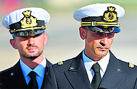 Massimiliano Latorre (R) and Salvatore Girone