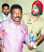 Mangat Rai Bansal, who is also Mansa District Planning Committee chief, at a court in Patiala on Saturday.
