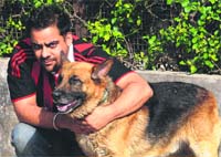 Two’s company: Deepinder Singh with Romeo