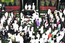 The Lok Sabha witnessed chaos as no business was transacted on Tuesday.