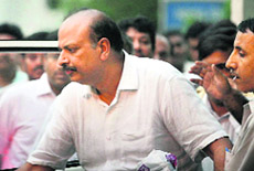 Ajay Garg, aide of Vijay Singla, in New Delhi on Tuesday.