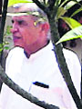 Pawan Bansal at his Delhi residence on Saturday. PTI