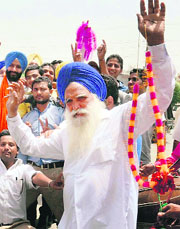 SAD supporters celebrate partys victory in Amritsar.