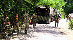 Armymen near the encounter site