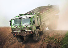 An 8X8 heavy duty universal cargo/troop carrier from the house of Tatra.