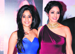Jahnavi with sridevi