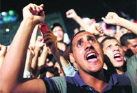 Supporters of the Muslim Brotherhood in Cairo.