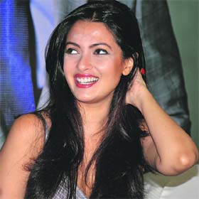 Riya Sen was in Ludhiana on Sunday for the launch of a new collection of dress material
