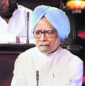 PM Manmohan Singh in the Rajya Sabha.