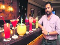 Win(e)some: Saurabh Aggarwal displays the day-specific cocktails