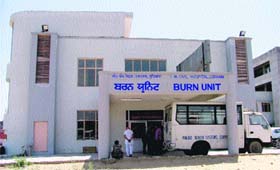 The newly constructed Burn Unit at Lord Mahavir Civil Hospital, Ludhiana