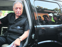 Maestro Zubin Mehta arrives in Srinagar on Friday.