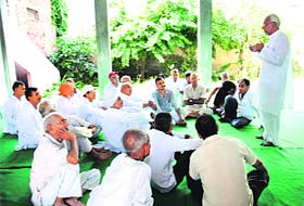 Representatives of various khaps hold a meeting in Rohtak to discuss the issue of honour killing