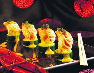 Most of these high-end clubs offer international cuisine