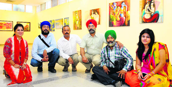 The group of artists with their works