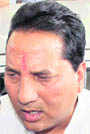 Former Rajasthan Minister Babulal Nagar in Jaipur on Friday. 