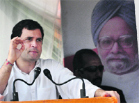 AICC cice-president Rahul Gandhi in Jammu on Wednesday A Tribune photo
