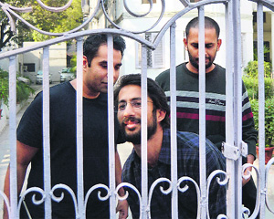 Journalists of Tehelka magazine come out of Goa Sadan after being questioned by the Goa police in New Delhi on Sunday. 