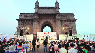 Members of the Shillong Chamber Coir perform during an event to mark the fifth anniversary of the 26/11 attacks in Mumbai. 