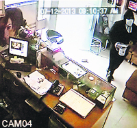 A CCTV footage shows the attacker entering the salon in Ludhiana