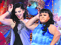 Sunny Leone(L) and Bharti