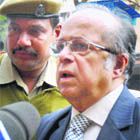 Justice AK Ganguly in Kolkata on Monday. 