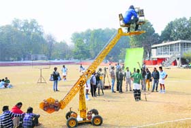 On the sets of the movie. Photos: Manoj Mahajan