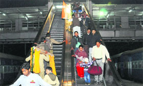 escalators set up for the convenience of public were inaugurated on Friday
