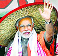 BJP PM Narendra Modi at a rally in Guwahati on Saturday
