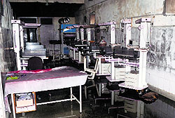 A view of the burnt nursery ward at the Sriganganagar civil hospital