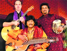Soul music: (L-R) Matthias Muller, Salil Bhatt and Kaushik Konwar