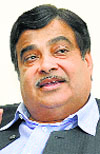 Nitin Gadkari in Chandigarh on Wednesday. Tribune Photo: S Chandan