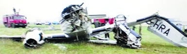 The aircraft carrying Haryana Governor Jagannath Pahadia and nine others crashed at the Chandigarh airport on Thursday.