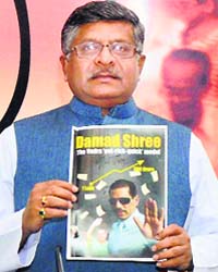 BJP leader Ravi Shankar Prasad releases a booklet on Robert Vadra's alleged land deals