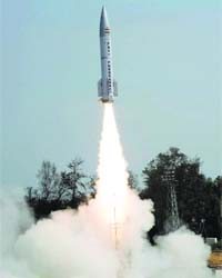 Prithvi Defence Vehicle (PDV) being test-fired from Balasore, Odisha, on Sunday