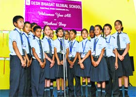Students of Desh Bhagat Global School perform during Mother's Day celebrations in Ludhiana