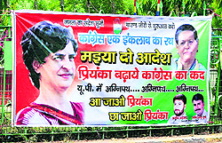 A Congress poster in Allahabad on Sunday