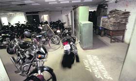 Some offices of the municipal corporation function from the basement of its building which is otherwise meant for parking